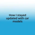 How I stayed updated with car models